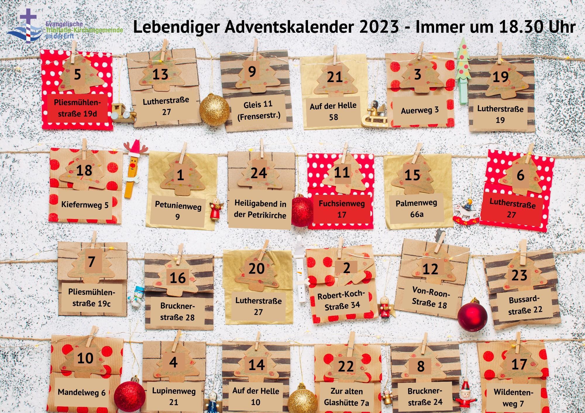 Mehr über den Artikel erfahren Lebendiger Adventskalender 2023