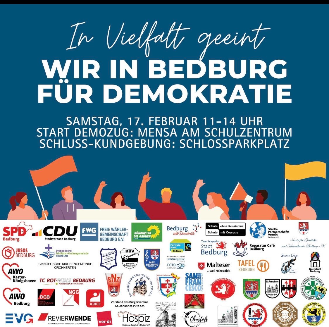 Read more about the article Wir in Bedburg für Demokratie