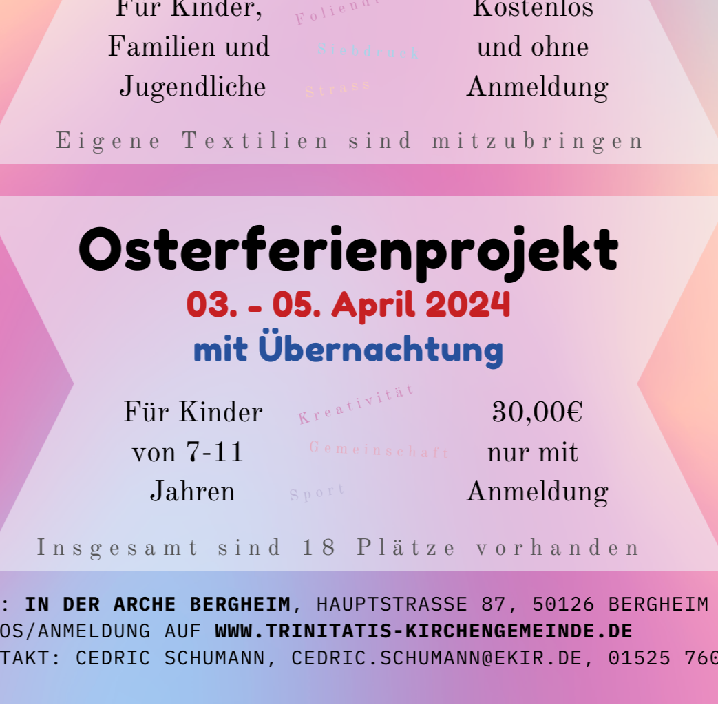 Mehr über den Artikel erfahren Kinder Osterferienprojekt 2024
