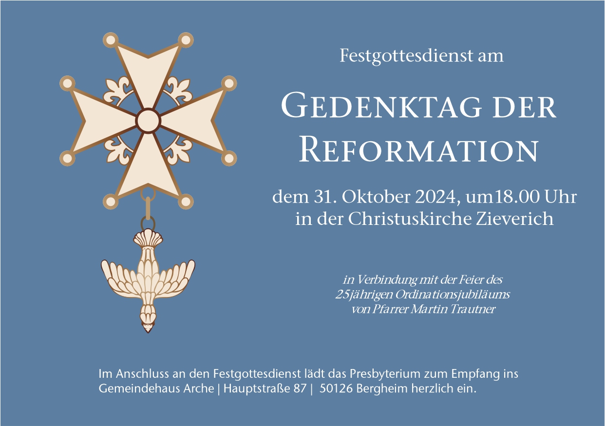 Mehr über den Artikel erfahren 31. Oktober 2024 – Gedenktag der Reformation