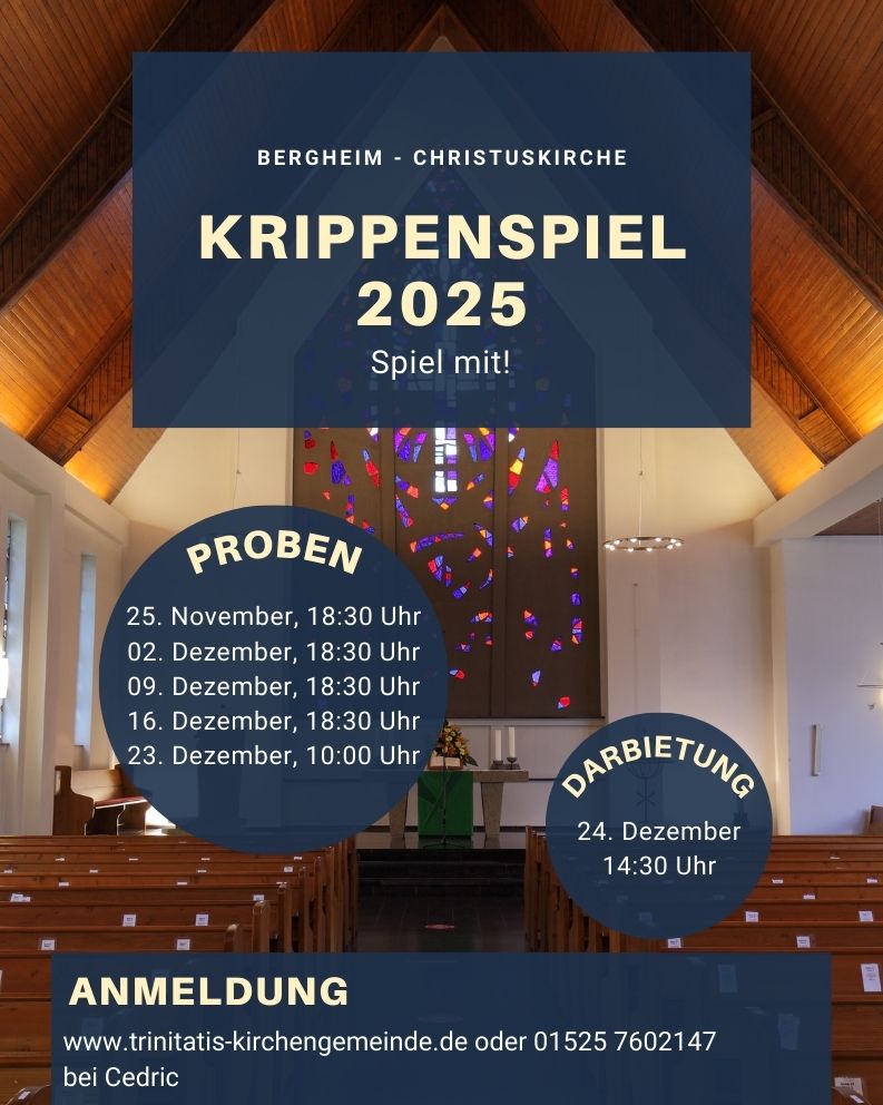 Mehr über den Artikel erfahren Anmeldung Krippenspiel Bergheim 2025